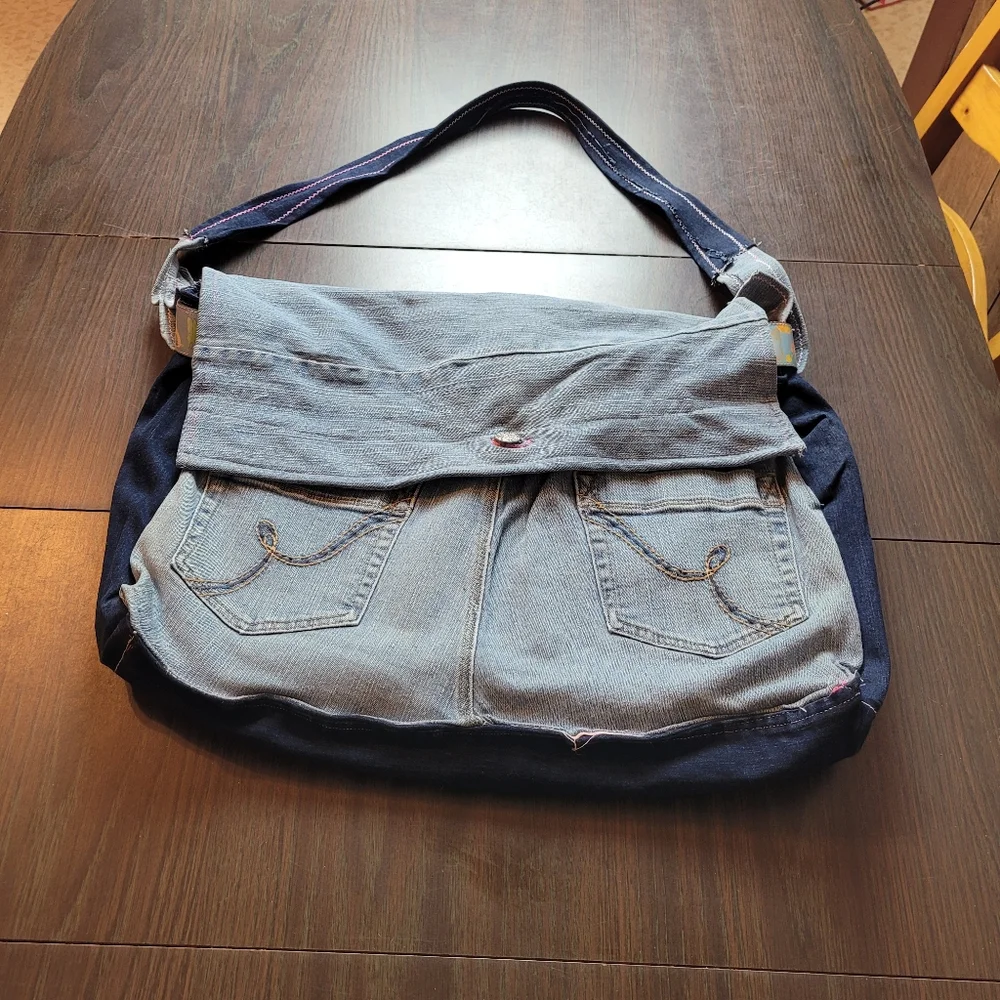 Upcycled laptop/book bag